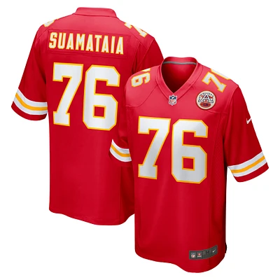 Maillot de match Nike Kingsley Suamataia rouge Kansas City Chiefs pour homme