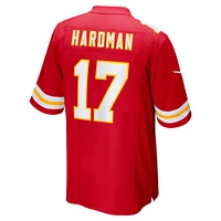 Men's Nike Mecole Hardman  Red Kansas City Chiefs Game Jersey