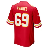 Maillot de match Nike Mike Pennel rouge Kansas City Chiefs pour homme