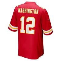 Maillot de match l'équipe Nike Montrell Washington rouge pour hommes des Chiefs Kansas City