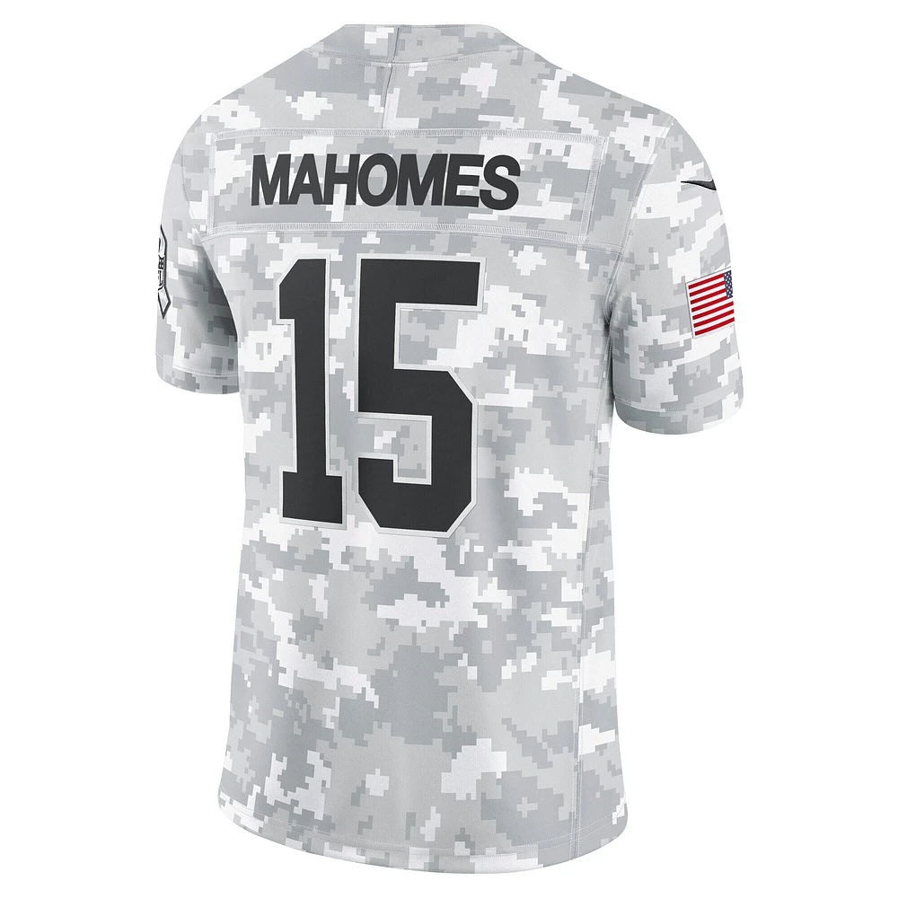 Maillot Nike Patrick Mahomes Arctic Camo Kansas City Chiefs 2024 Salute to Service Limited pour homme