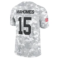 Maillot Nike Patrick Mahomes Arctic Camo Kansas City Chiefs 2024 Salute to Service Limited pour homme