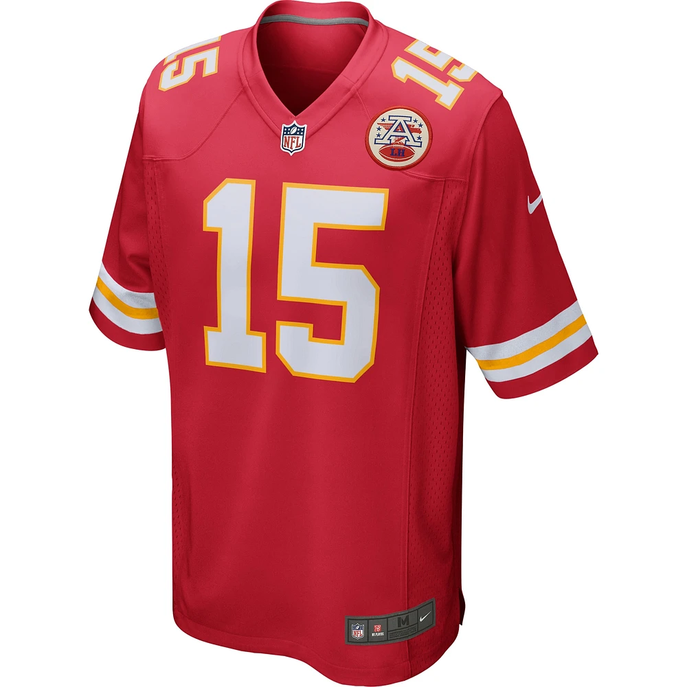 Maillot de match Nike Patrick Mahomes pour hommes, rouge, Kansas City Chiefs