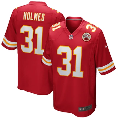 Maillot de joueur retraité Nike Priest Holmes pour hommes, rouge, Kansas City Chiefs Game