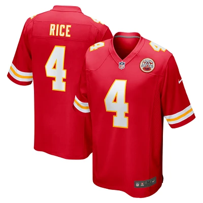 Maillot de match Nike Rashee Rice pour hommes, rouge, des Chiefs Kansas City