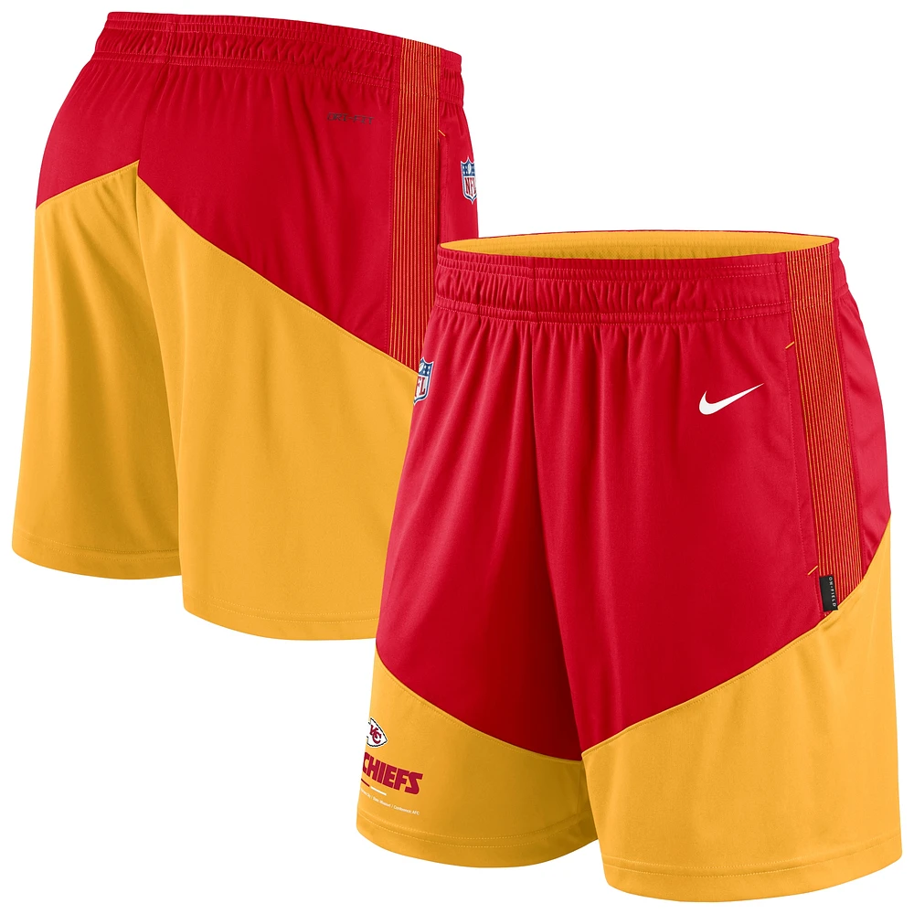 Short Nike pour homme Kansas City Chiefs Sideline Primary Lockup Performance - Rouge/Or