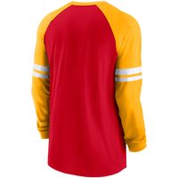 Men's Fanatics Branded Red Kansas City Chiefs Throwback Long Sleeve T-Shirt Size: Small