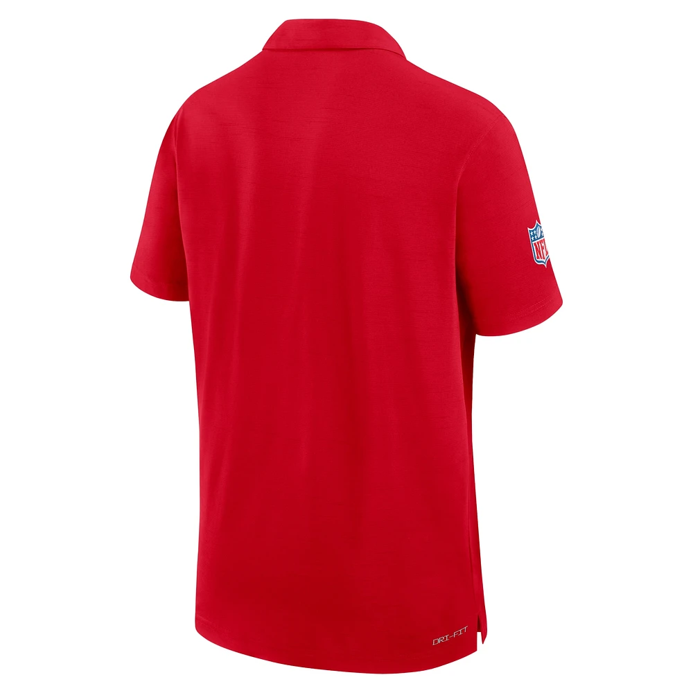 Polo Nike rouge Kansas City Chiefs 2024/25 Sideline Performance pour homme