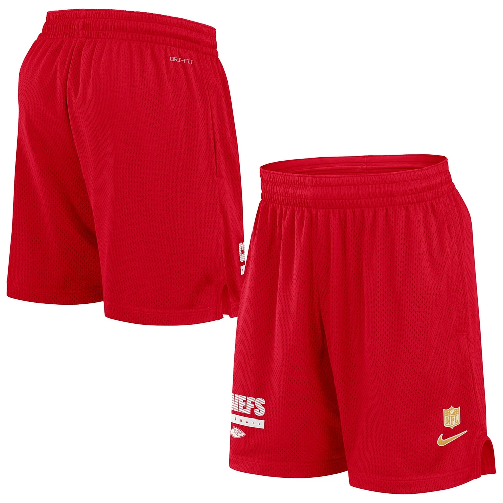 Men's Nike Red Kansas City Chiefs 2024 Sideline Performance Mesh Shorts