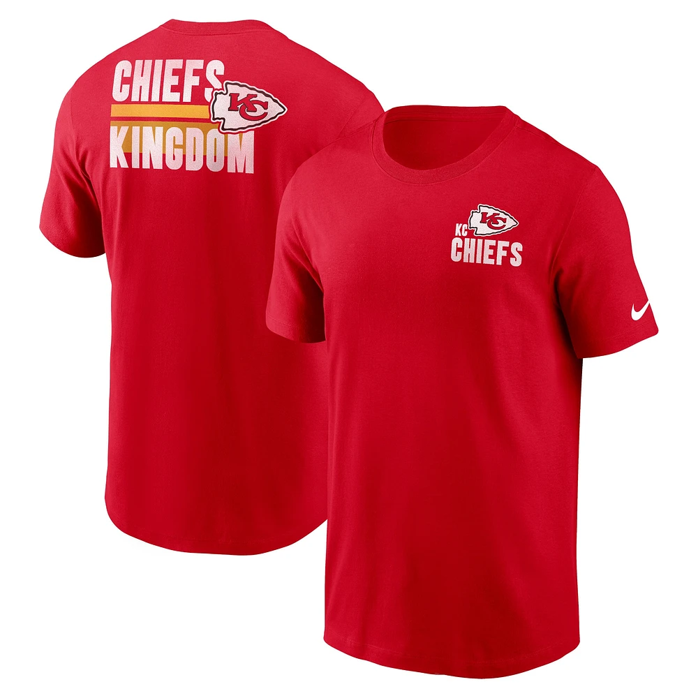 T-shirt essentiel Nike Kansas City Chiefs Blitz rouge pour homme