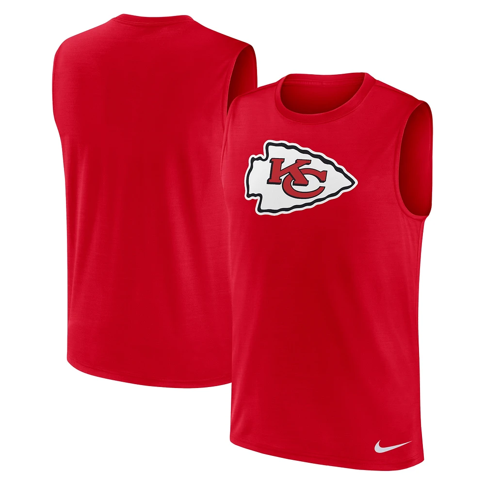 Débardeur Nike rouge Kansas City Chiefs Blitz Legend Muscle Perform pour hommes