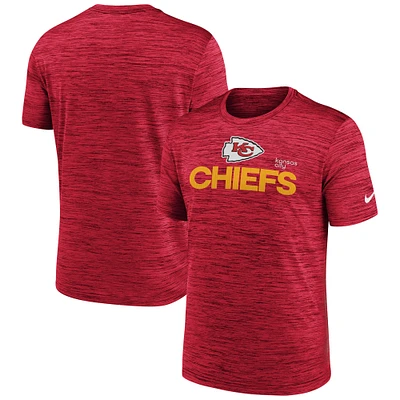 T-shirt Nike rouge Kansas City Chiefs Blitz Velocity Modern Performance pour homme