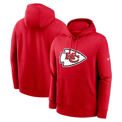 Sweat à capuche avec logo Nike Kansas City Chiefs Club pour homme, rouge