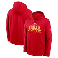 Sweat à capuche Nike rouge avec logo du club Kansas City Chiefs pour homme