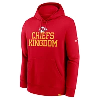 Sweat à capuche Nike rouge avec logo du club Kansas City Chiefs pour homme