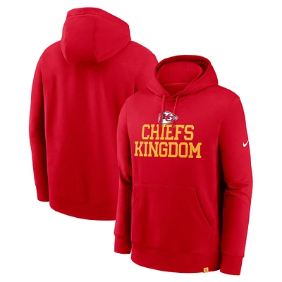 Sweat à capuche Nike rouge avec logo du club Kansas City Chiefs pour homme