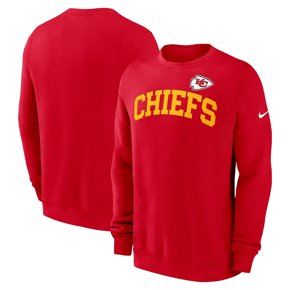 Sweat-shirt à capuche Nike rouge Kansas City Chiefs Club pour homme