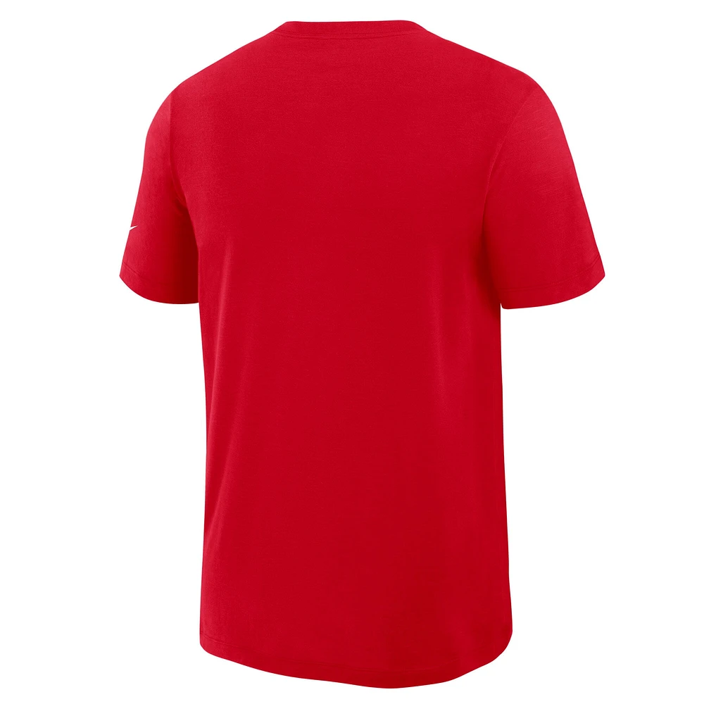 Men's Nike Red Kansas City Chiefs Direct Handoff Rewind Slub Performance T-Shirt