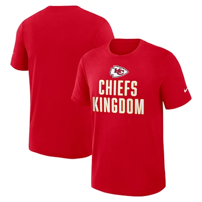 Men's Nike Red Kansas City Chiefs Direct Handoff Rewind Slub Performance T-Shirt