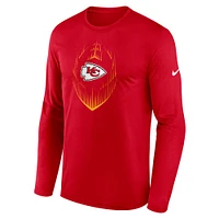 Men's Nike Red Kansas City Chiefs Icon Legend Performance Long Sleeve T-Shirt