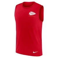Men's Nike Red Kansas City Chiefs Large Logo Performance Muscle Tank Top