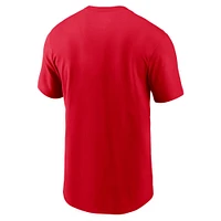 T-shirt Nike rouge pour homme Kansas City Chiefs, neuf fois champion consécutif de la division ouest l'AFC