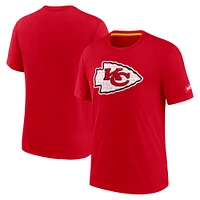 T-shirt à trois mélanges Nike rouge avec logo Playback des Chiefs de Kansas City pour hommes