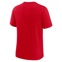 T-shirt à trois mélanges Nike rouge avec logo Playback des Chiefs de Kansas City pour hommes