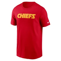 Men's Nike Red Kansas City Chiefs Primetime Wordmark Essential T-Shirt