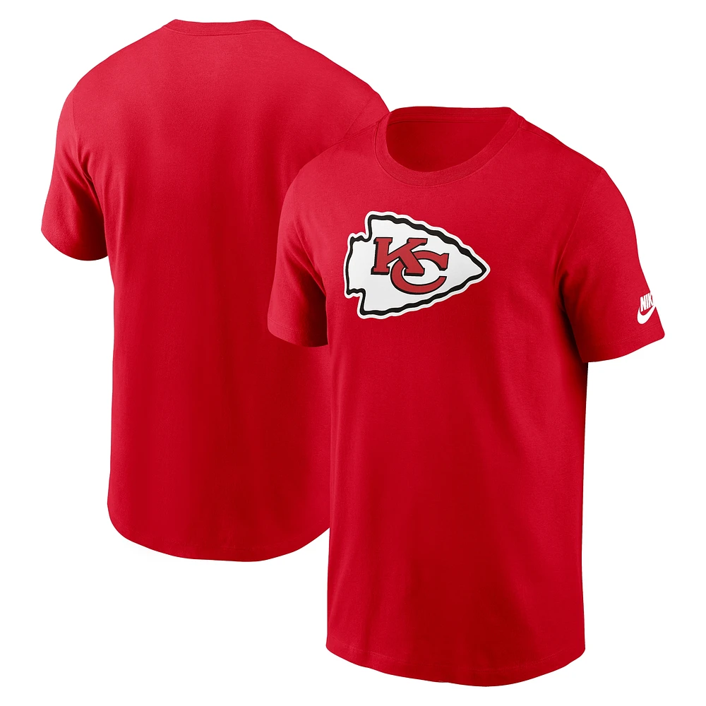 Men's Nike Red Kansas City Chiefs Rewind Logo Essential T-Shirt