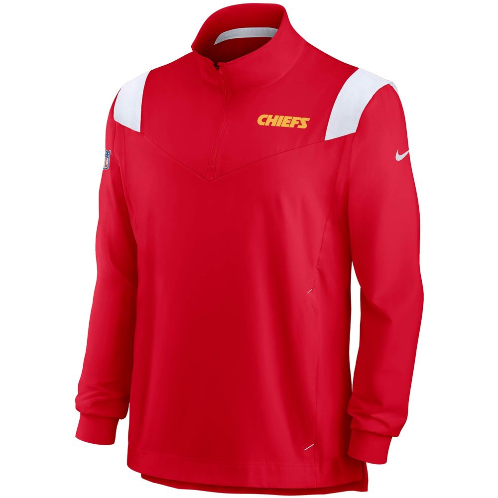 Nike Men's Nike Red Kansas City Chiefs Sideline Coaches Repel - Quarter-Zip  Jacket