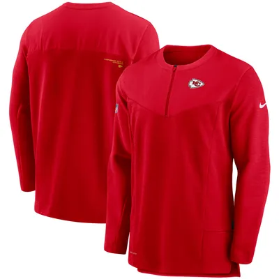 Kansas City Chiefs Nike Sideline Half-Zip UV Performance Jacket - Red