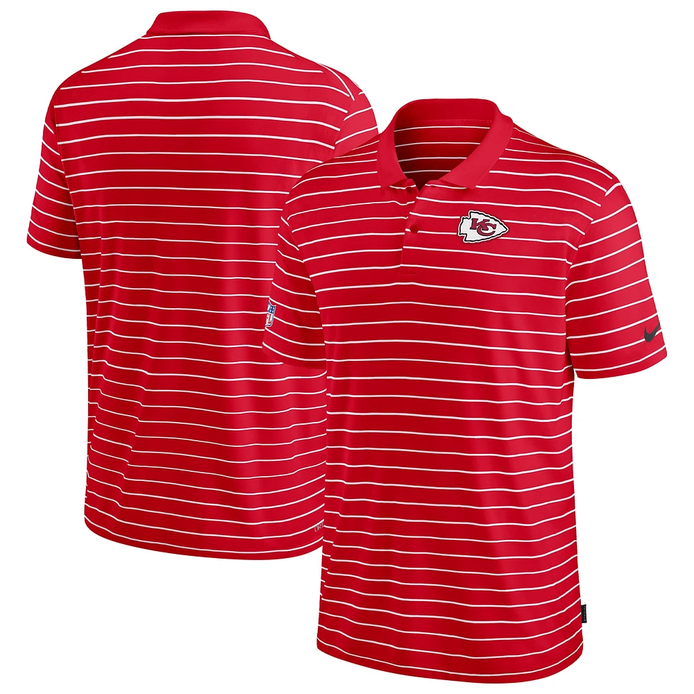 Polo Nike rouge Kansas City Chiefs Sideline Lock Up Victory Performance pour hommes