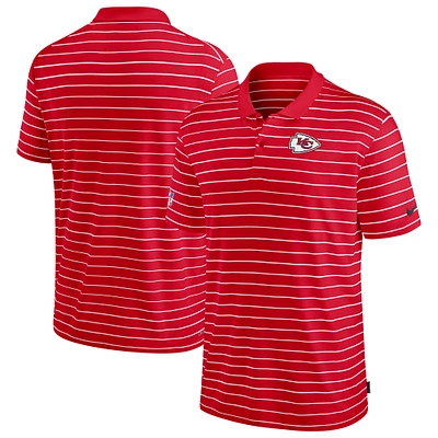 Polo Nike rouge Kansas City Chiefs Sideline Lock Up Victory Performance pour hommes