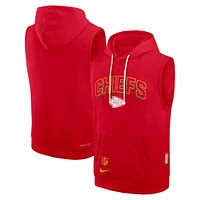 Sweat à capuche sans manches Nike rouge Kansas City Chiefs Sideline Performance pour homme