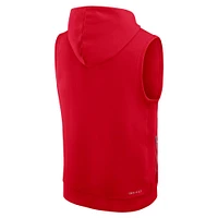 Sweat à capuche sans manches Nike rouge Kansas City Chiefs Sideline Performance pour homme
