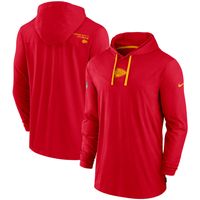 Men's Nike Red Kansas City Chiefs Sideline Performance Long Sleeve Hoodie  T-Shirt