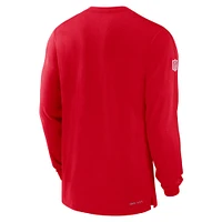 Men's Nike Red Kansas City Chiefs Sideline Player Performance Long Sleeve T-Shirt