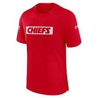 T-shirt Nike rouge Kansas City Chiefs Sideline Player Performance pour homme