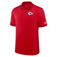 Men's Nike Red Kansas City Chiefs Sideline Victory Stripe Performance Polo
