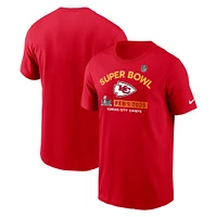 Men's Nike  Red Kansas City Chiefs Super Bowl LIX Team Logo T-Shirt