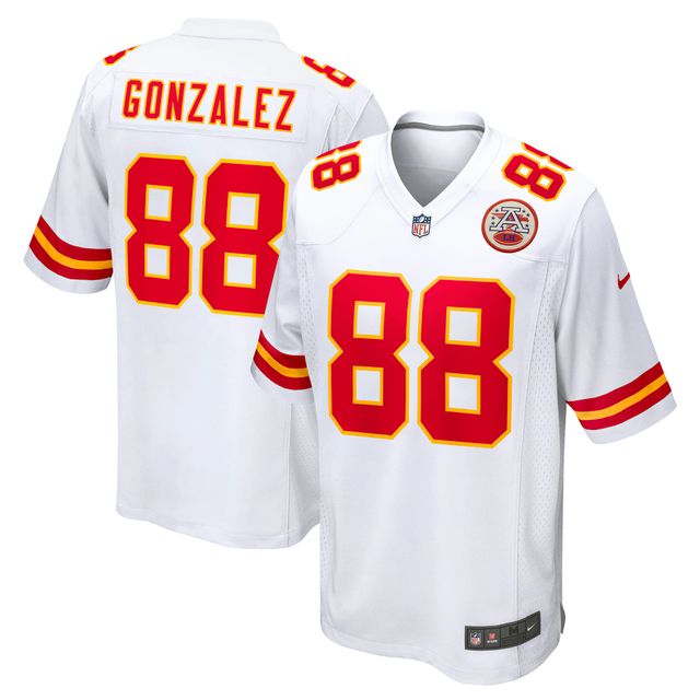 Maillot de match joueur retraité Nike Tony Gonzalez pour hommes, blanc, Kansas City Chiefs