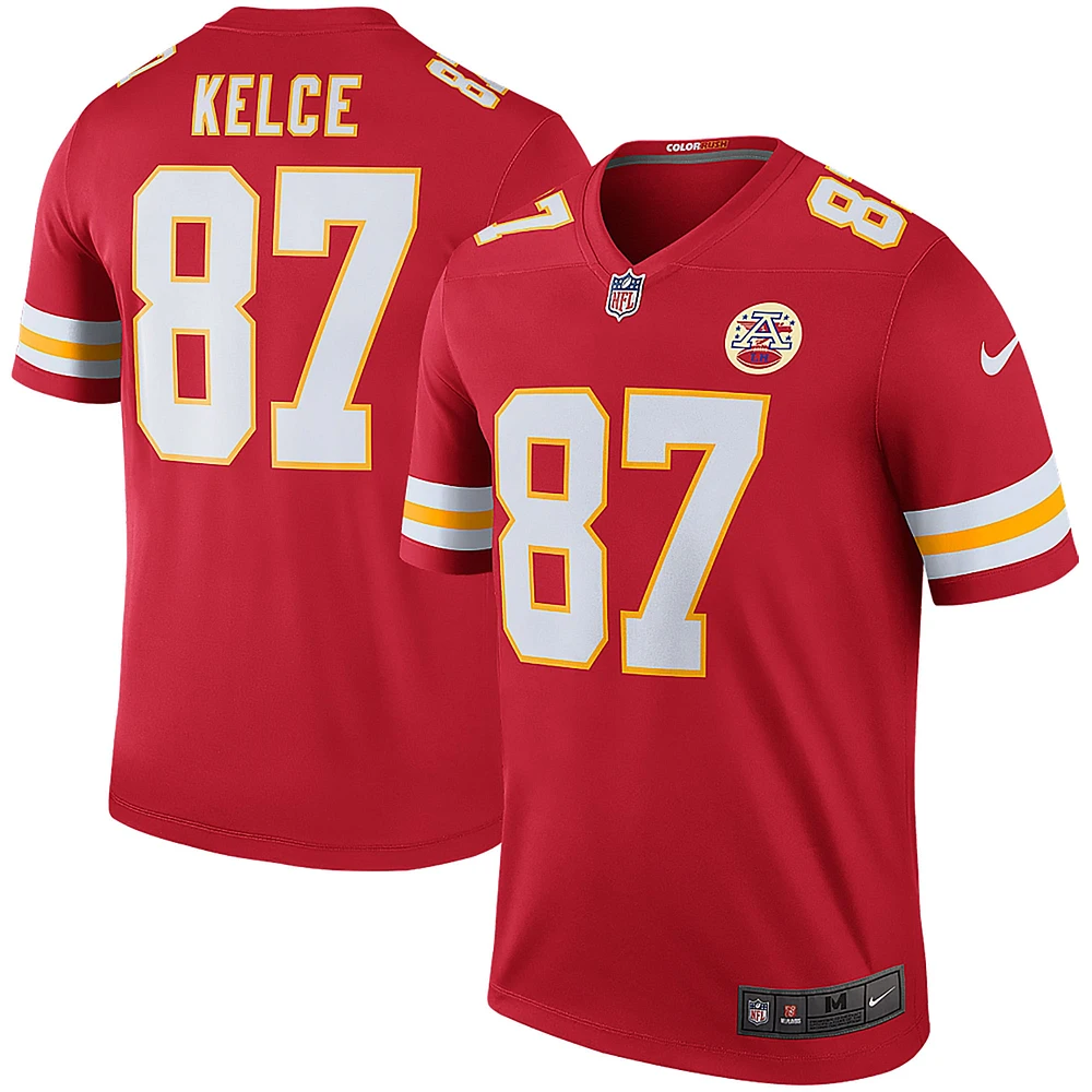 Haut Nike Travis Kelce pour homme, rouge, joueur légendaire des Kansas City Chiefs