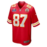 Men's Nike Travis Kelce Red Kansas City Chiefs Super Bowl LVIII Game Jersey