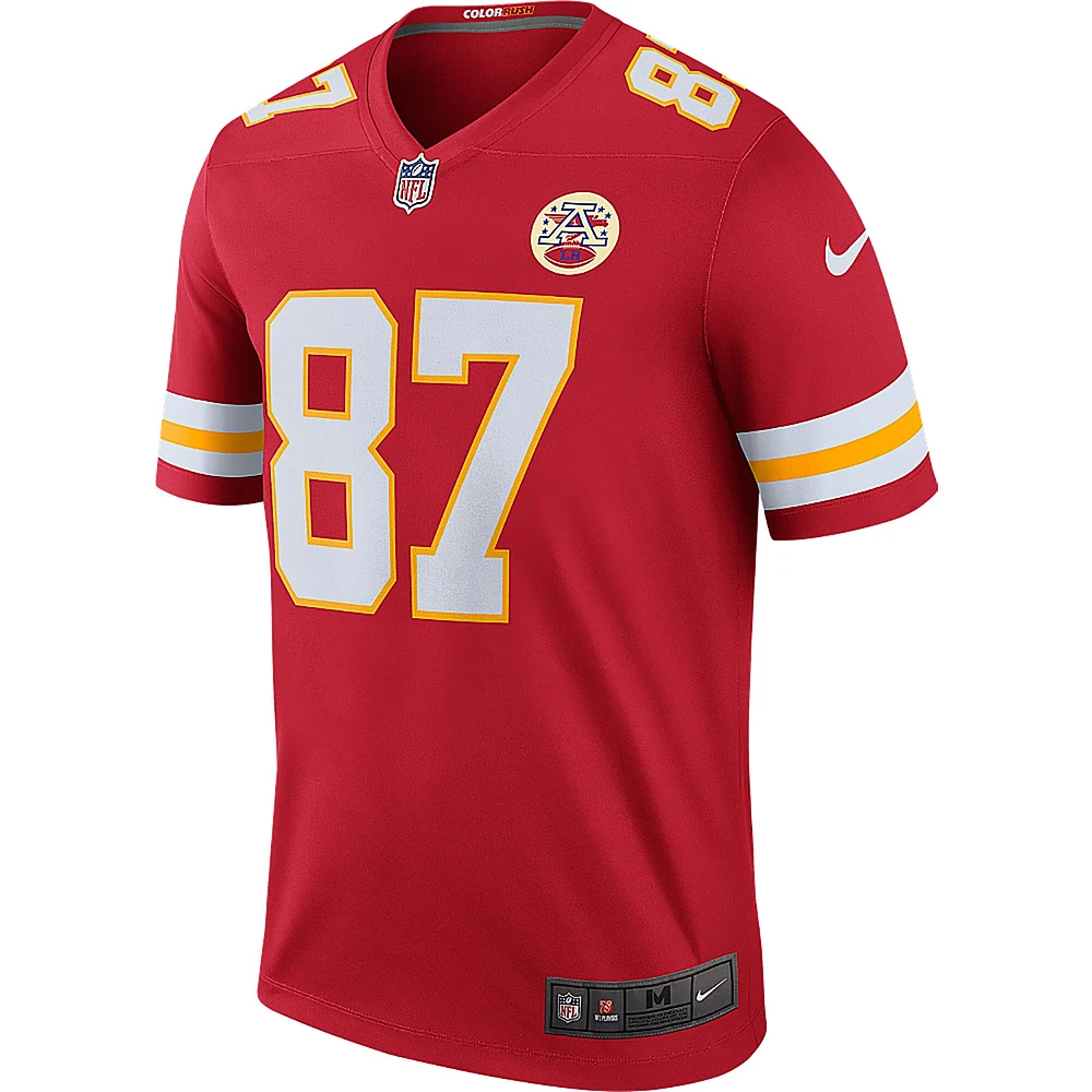 Maillot Nike Travis Kelce rouge pour homme des Kansas City Chiefs Team Legend