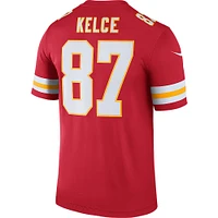 Maillot Nike Travis Kelce rouge pour homme des Kansas City Chiefs Team Legend