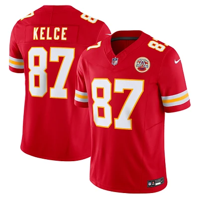 Nike Travis Kelce pour homme Rouge Kansas City Chiefs Vapor F.U.S.E. Maillot limité