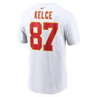 T-shirt Nike Travis Kelce pour hommes, blanc, nom et numéro du joueur des Chiefs de Kansas City