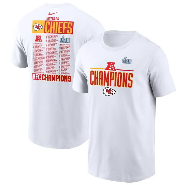 Nike Men's Super Bowl LVII Champions Trophy (NFL Kansas City Chiefs) T-Shirt in Grey, Size: Small | NP9906F7GZ-FLH