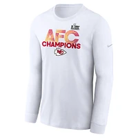 Men's Nike  White Kansas City Chiefs 2024 AFC Champions Long Sleeve T-Shirt